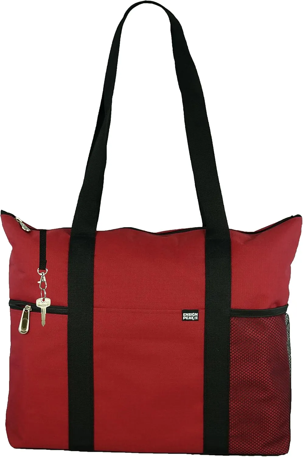 Ensign Peak Shoulder Tote with Multiple Pockets and Zipper Closure
