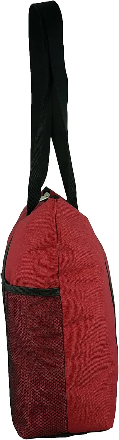 Ensign Peak Shoulder Tote with Multiple Pockets and Zipper Closure