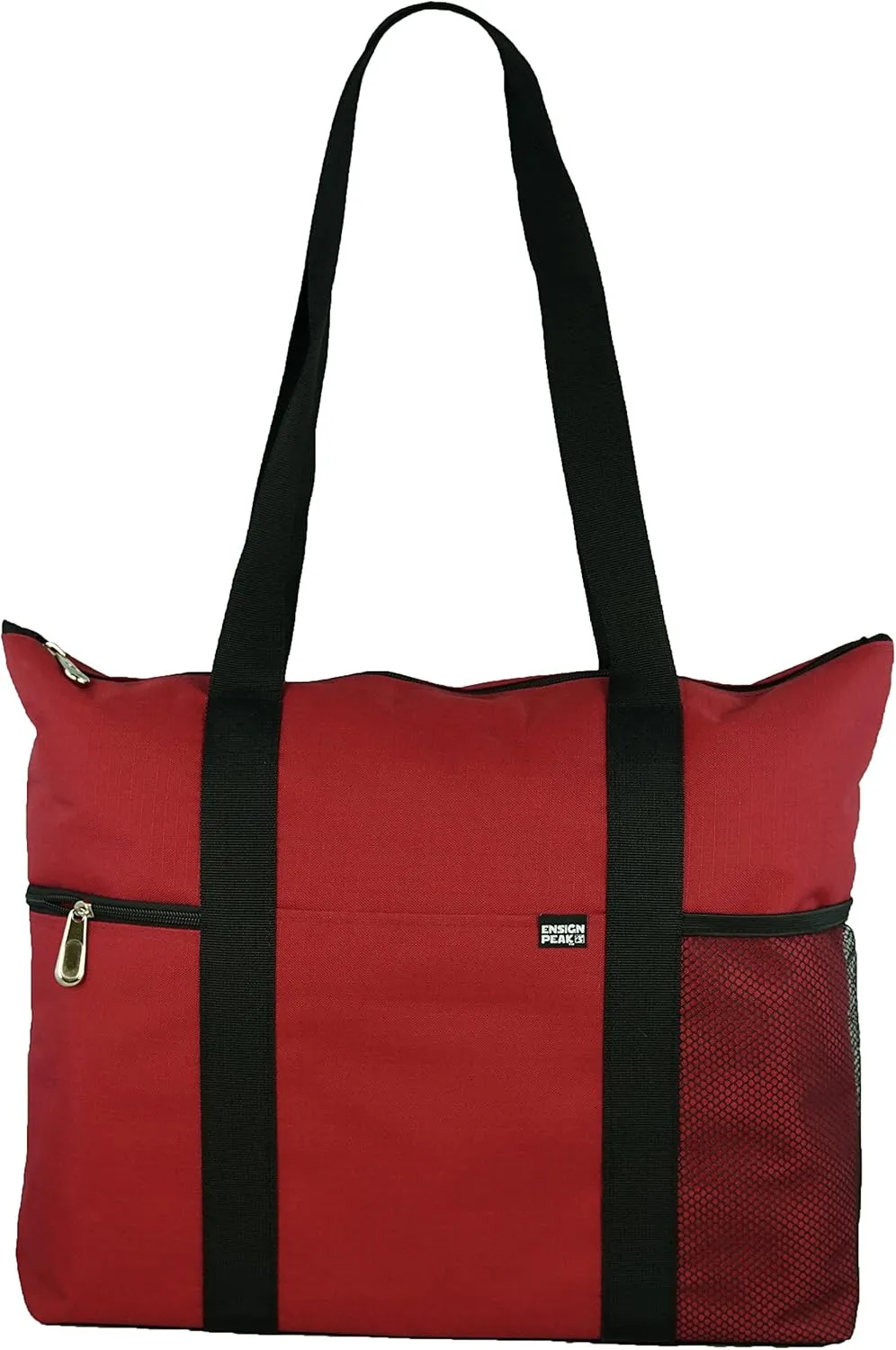 Ensign Peak Shoulder Tote with Multiple Pockets and Zipper Closure