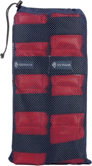 Equinavia Cool Relief Therapy Ice Boots Leg Wraps Pair for Horses, Gel Pack with Adjustable Straps | 16.5" x 15.5" with Storage Bag - Red - Pair - One Size