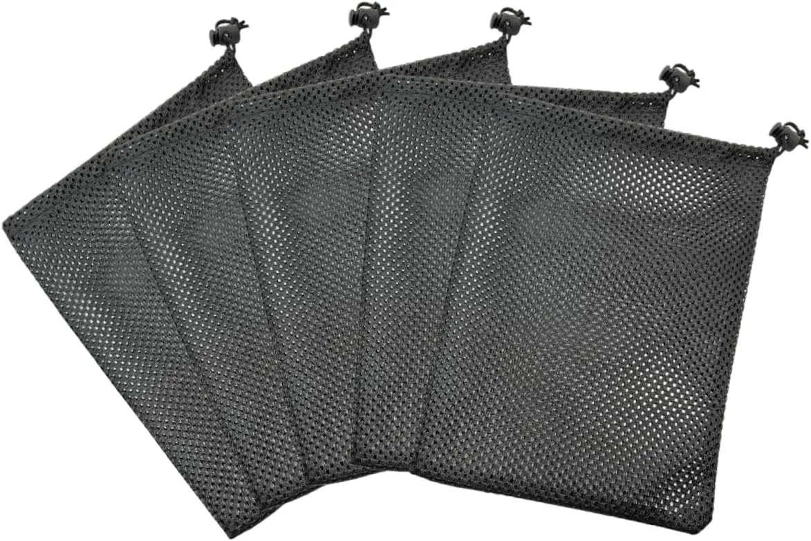 Ergonomic Mesh Drawstring Bag 5pcs Golf Balls Bag Non-stick Mesh Portable Easy to Clean for Travel