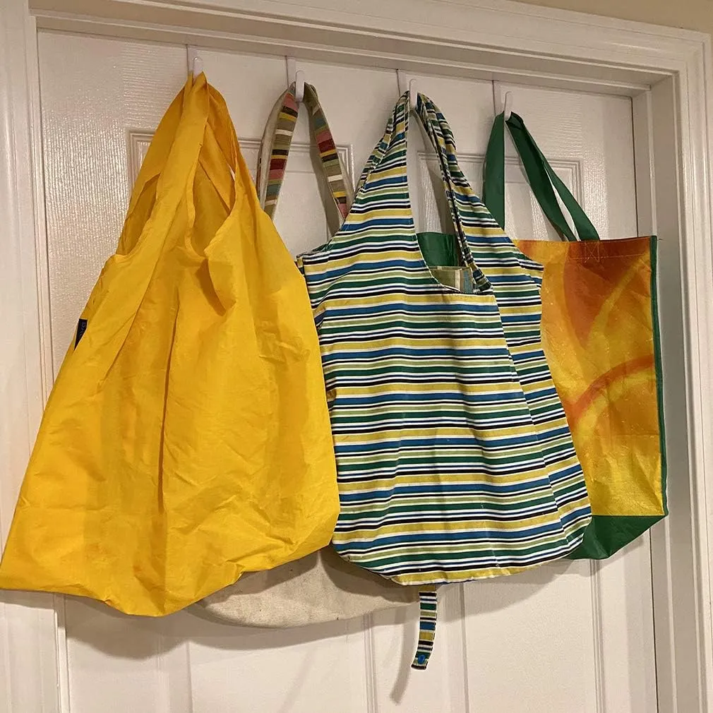 Evelots Over The Door Hooks - 8 Pack - Hangers for Clothes, Towel, Coats, Hats, Handbags - Made of Rubber Coated Steel - Closet, Bathroom, Office