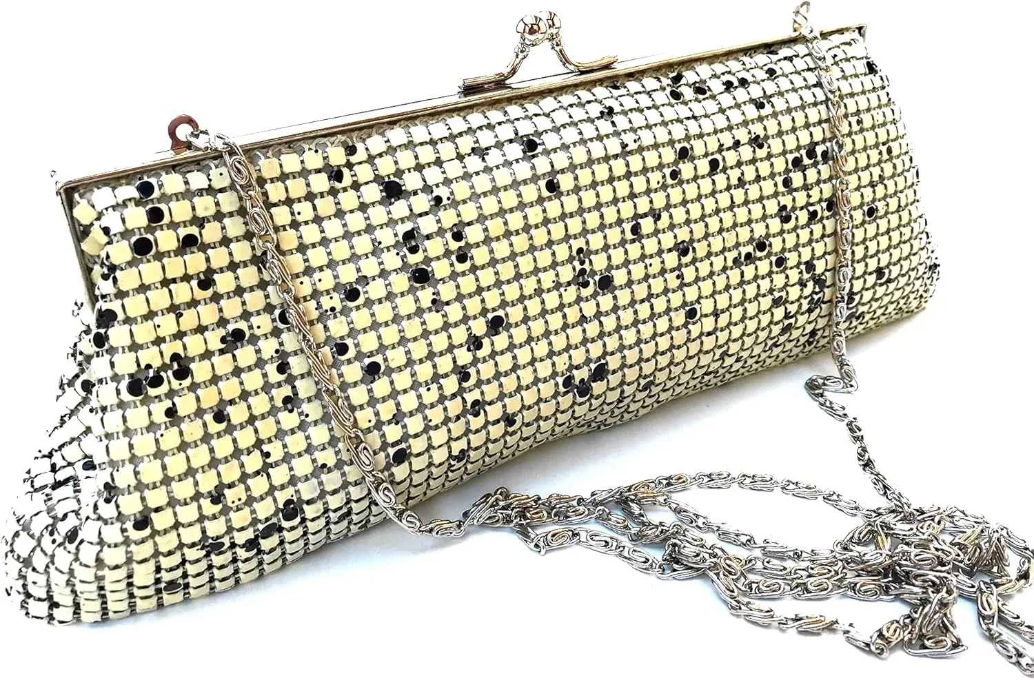 Evening Clutch Metal Mesh Purse Bag for Cocktail Party Prom Wedding Banquet