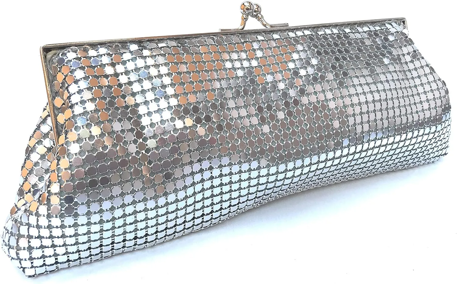 Evening Clutch Metal Mesh Purse Bag for Cocktail Party Prom Wedding Banquet