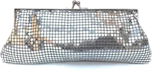 Evening Clutch Metal Mesh Purse Bag for Cocktail Party Prom Wedding Banquet