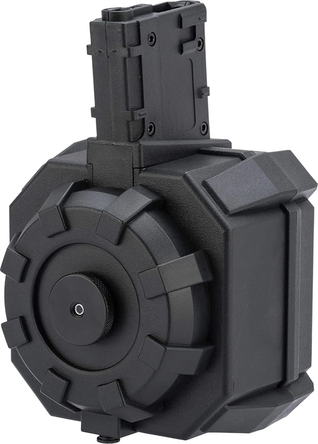 Evike Airsoft - Angel Custom 2000 Round Blok Firestorm AEG Airsoft Drum Flashmag (Color: Black / M4)