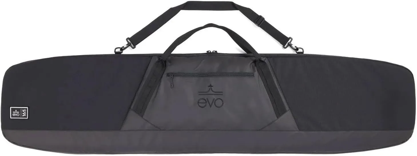 evo Padded Snowboard Bag - Recycled 600D PET Ripstop | Removable Shoulder Strap, ID Sleeve, Zippered Pocket | Fits 155cm Boards