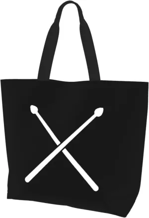Fading Percussion Drum Sticks Women'S Lightweight Canvas Handbag Reusable Shopping Bag