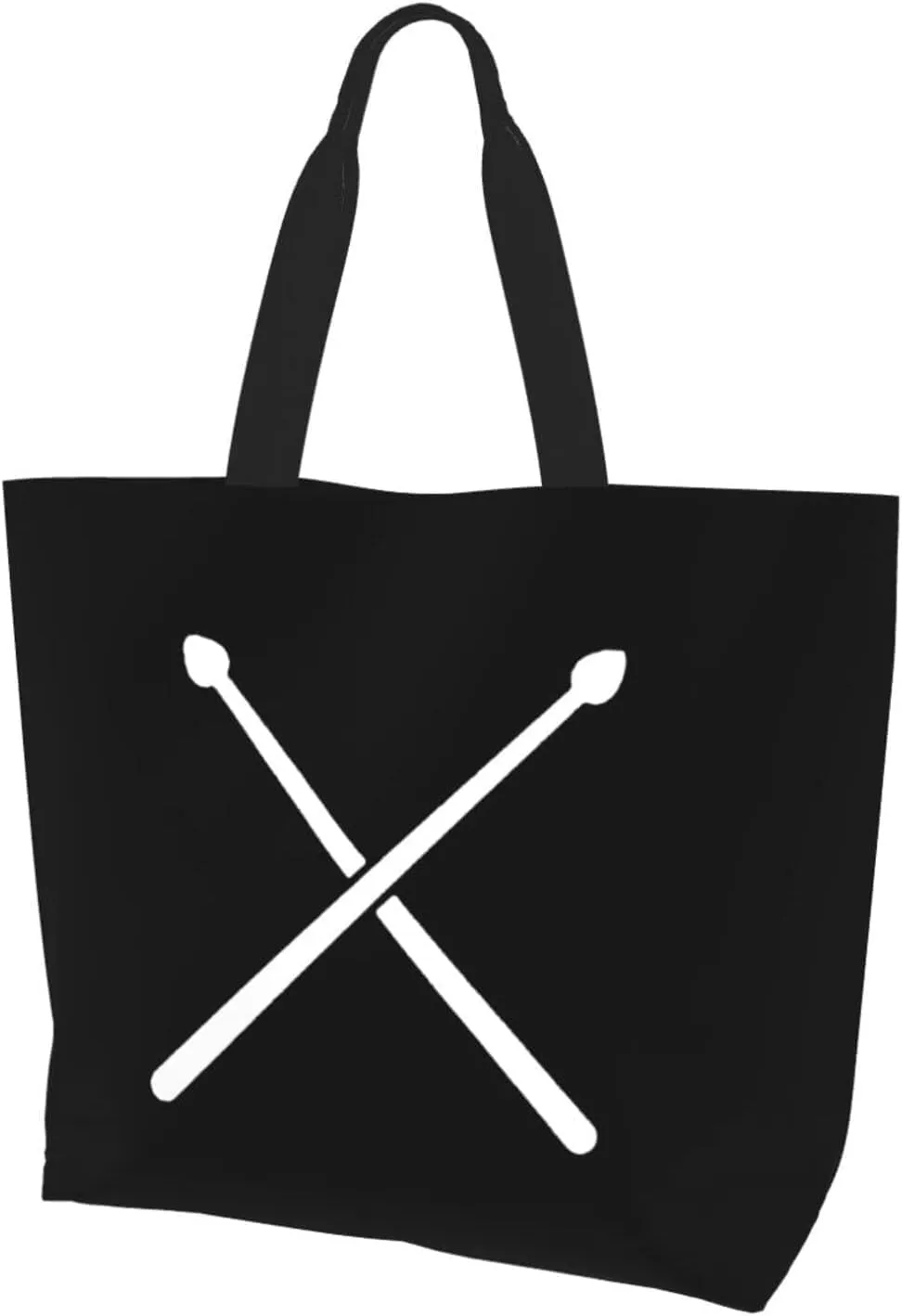 Fading Percussion Drum Sticks Women'S Lightweight Canvas Handbag Reusable Shopping Bag