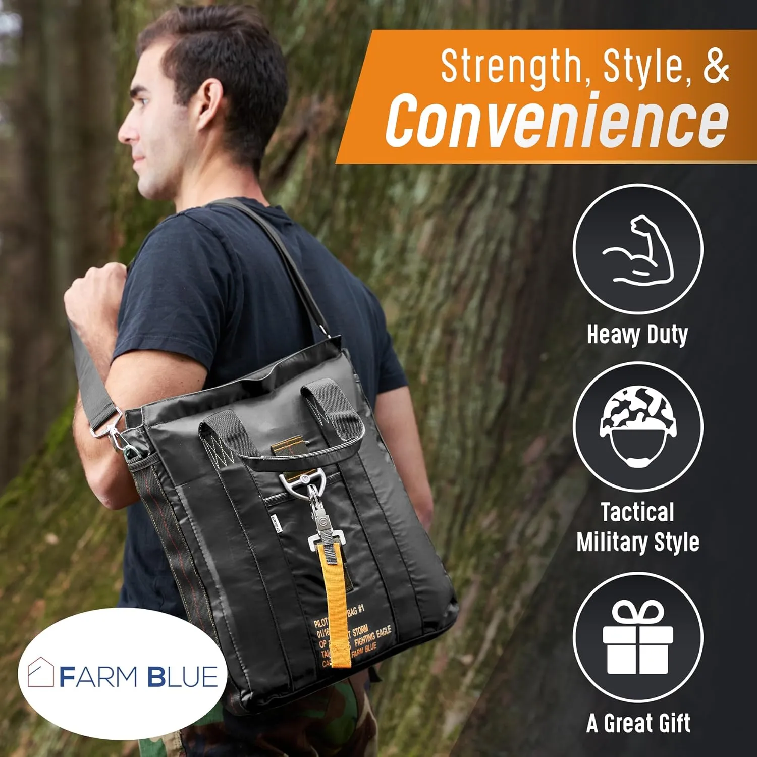 Farm Blue Tactical Flight Bag – Aviators Parachute Pilot Helmet Bag - Military Style