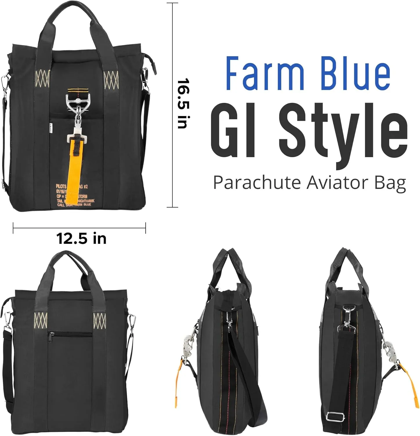 Farm Blue Tactical Flight Bag – Aviators Parachute Pilot Helmet Bag - Military Style
