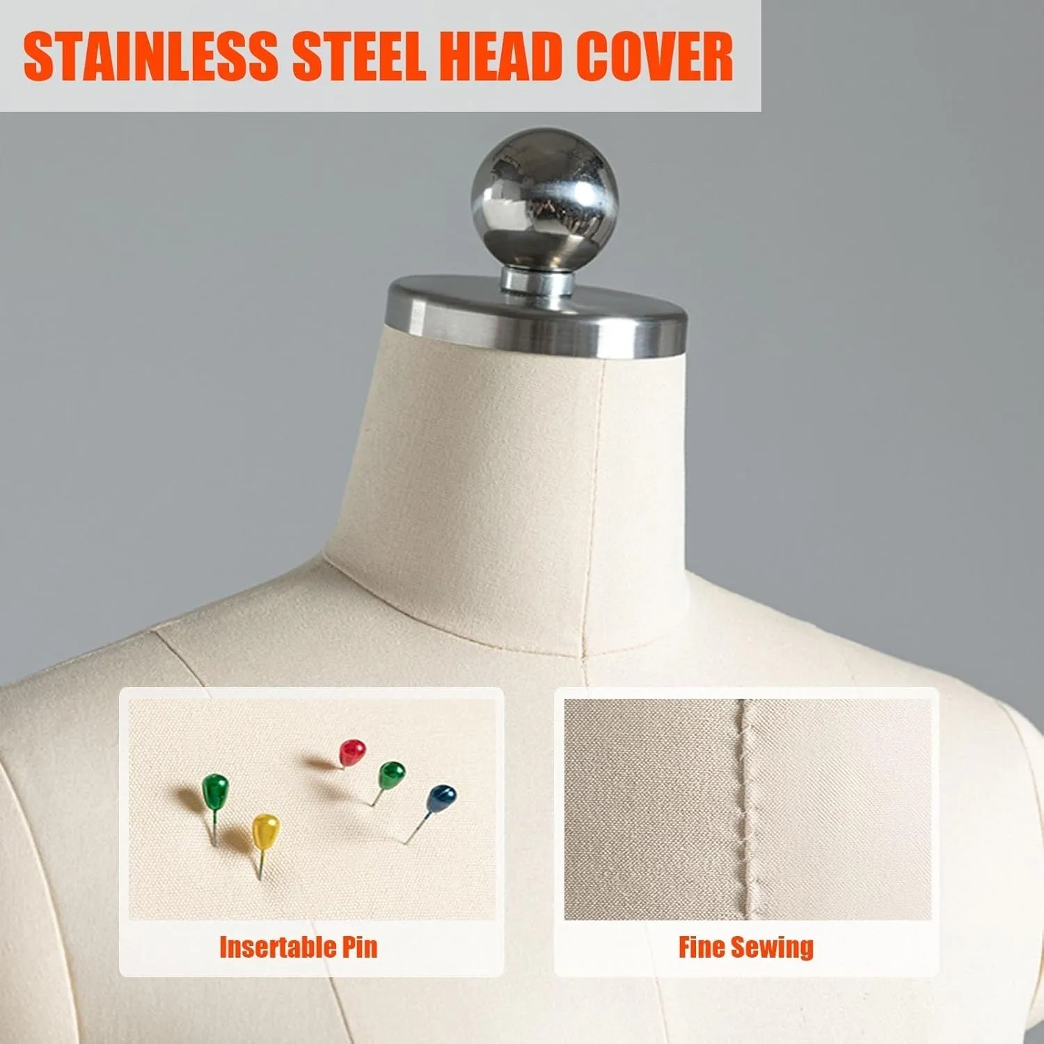 Female Tailors Dummy Female Mannequin Torso Dress Form for Sewing Clothes, Adjustable Dress Mannequin Body Tailors Dummy Torso with Stand Metal Base for Clothing Window Display with Stand