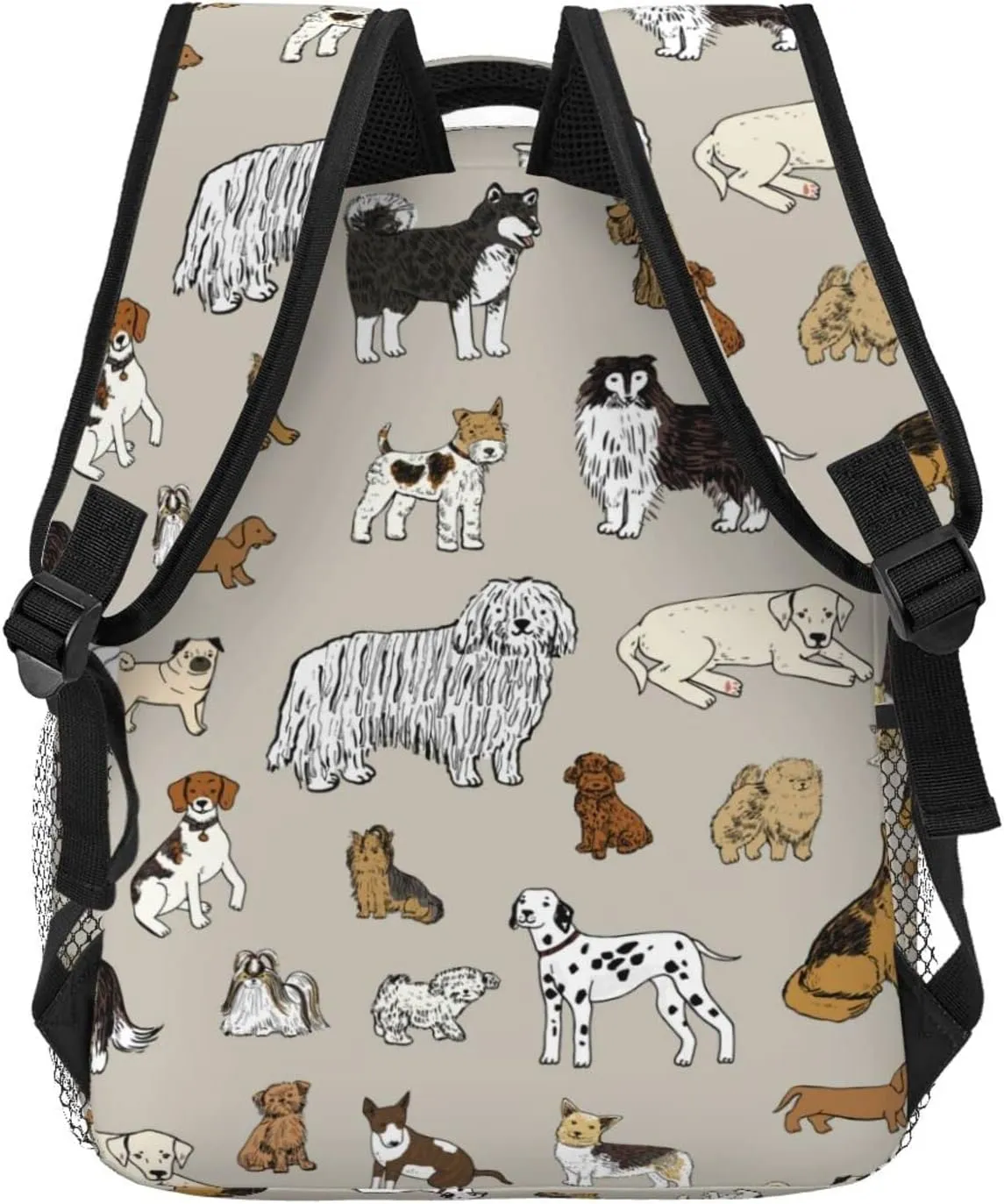Fiokroo Cute Dogs Animal Backpack School Bag For Students Teens Men Women Laptop Backpacks Travel Daypack Bag With Multiple Pockets