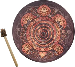 Firlar Turtle Shaman Drum,10 Inch Turtle Pattern Handmade Shaman Drum With Drum Stick,Spiritual Instrument,Exquisite Look, Siberian Drum Spirit Music Symbol,Sound Healer Shaman Drum