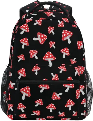 Fisyme Forest Mushrooms Backpack Laptop Bag Daypack Travel Hiking School Backpacks for Men Women Kids Girls Boys