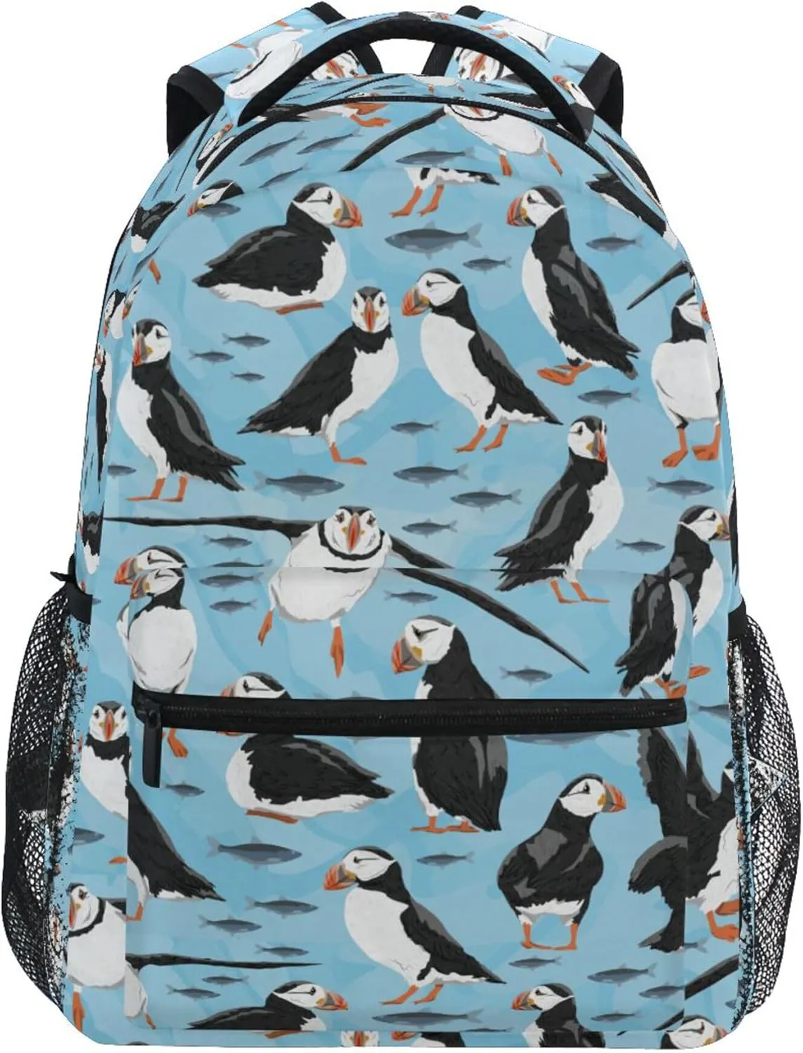 Fisyme Puffins Birds Laptop Backpack Bag Bookbag Casual Hiking Travel Computer Notebooks Daypacks