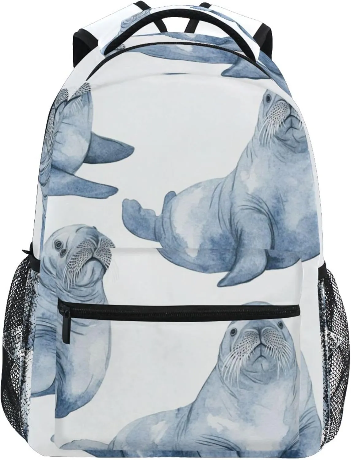 Fisyme Sea Walrus Laptop Backpack Bag Bookbag Casual Hiking Travel Computer Notebooks Daypacks