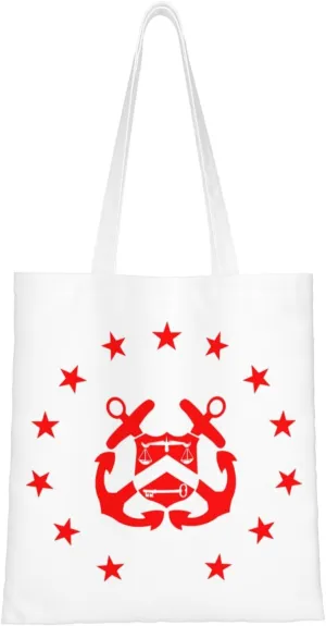 Flag of the United States Deputy Secretary of the Treasury Tote Bag for Women Canvas Shopping Bags Reusable Large Capacity Casual Shoulder Handbags Grocery Bags DIY Gift Bags