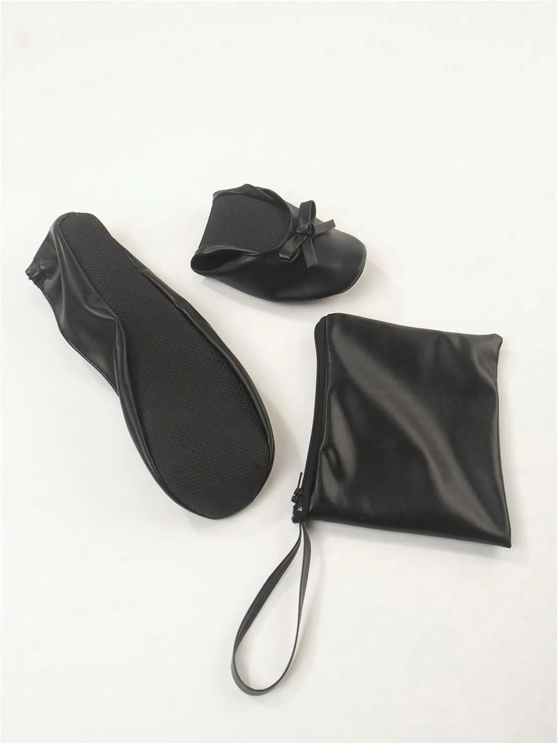 Floerns Women's Foldable Ballet Slippers Roll Up Slip On Travel Purse Shoes
