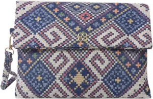Floral Clutch Purse Bag for Women Embroidery Flower Evening Handbags,Colorful Soft Woven Wristlet Envelope Wallet