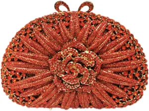Flower Evening Bags for Women Vintage Floral Rhinestone Crystal Bag Wedding Crystal Clutch Purse