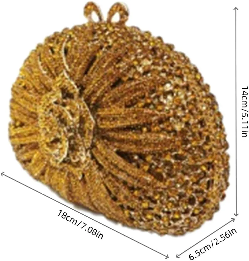 Flower Evening Bags for Women Vintage Floral Rhinestone Crystal Bag Wedding Crystal Clutch Purse