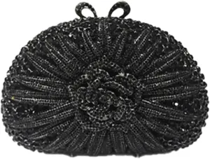 Flower Evening Bags for Women Vintage Floral Rhinestone Crystal Bag Wedding Crystal Clutch Purse