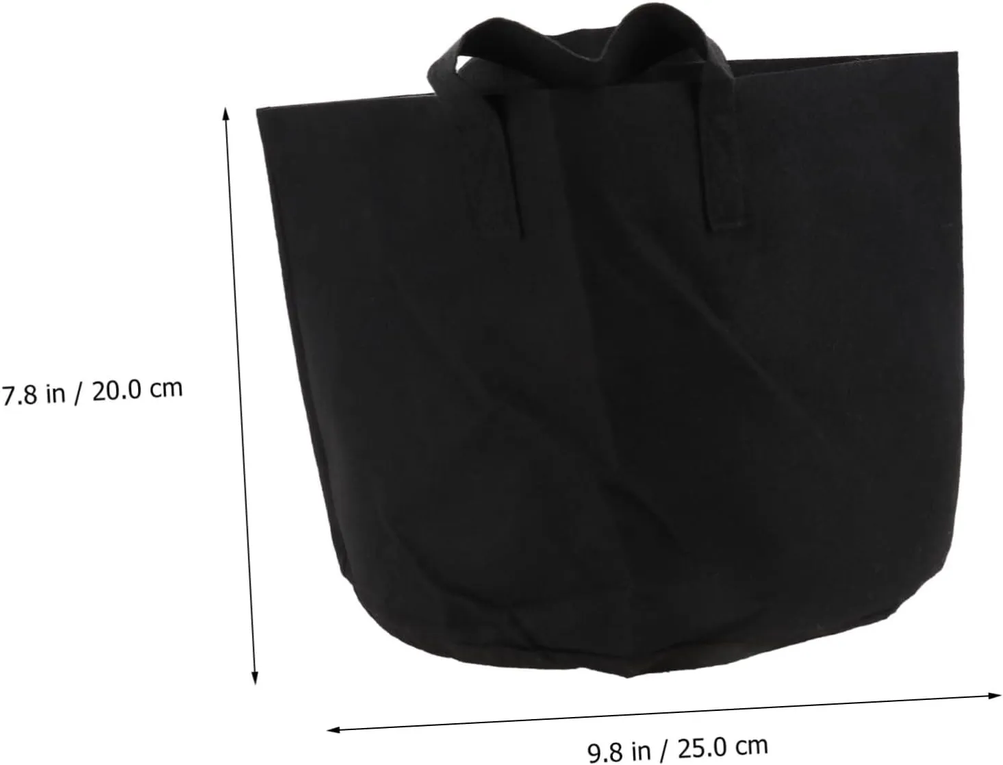 Flower Planting Bag 5pcs Felt Planting Pouch Round Garden Planter Plants Growing Bags Pots Insulation Cultivation Bag for Home Black