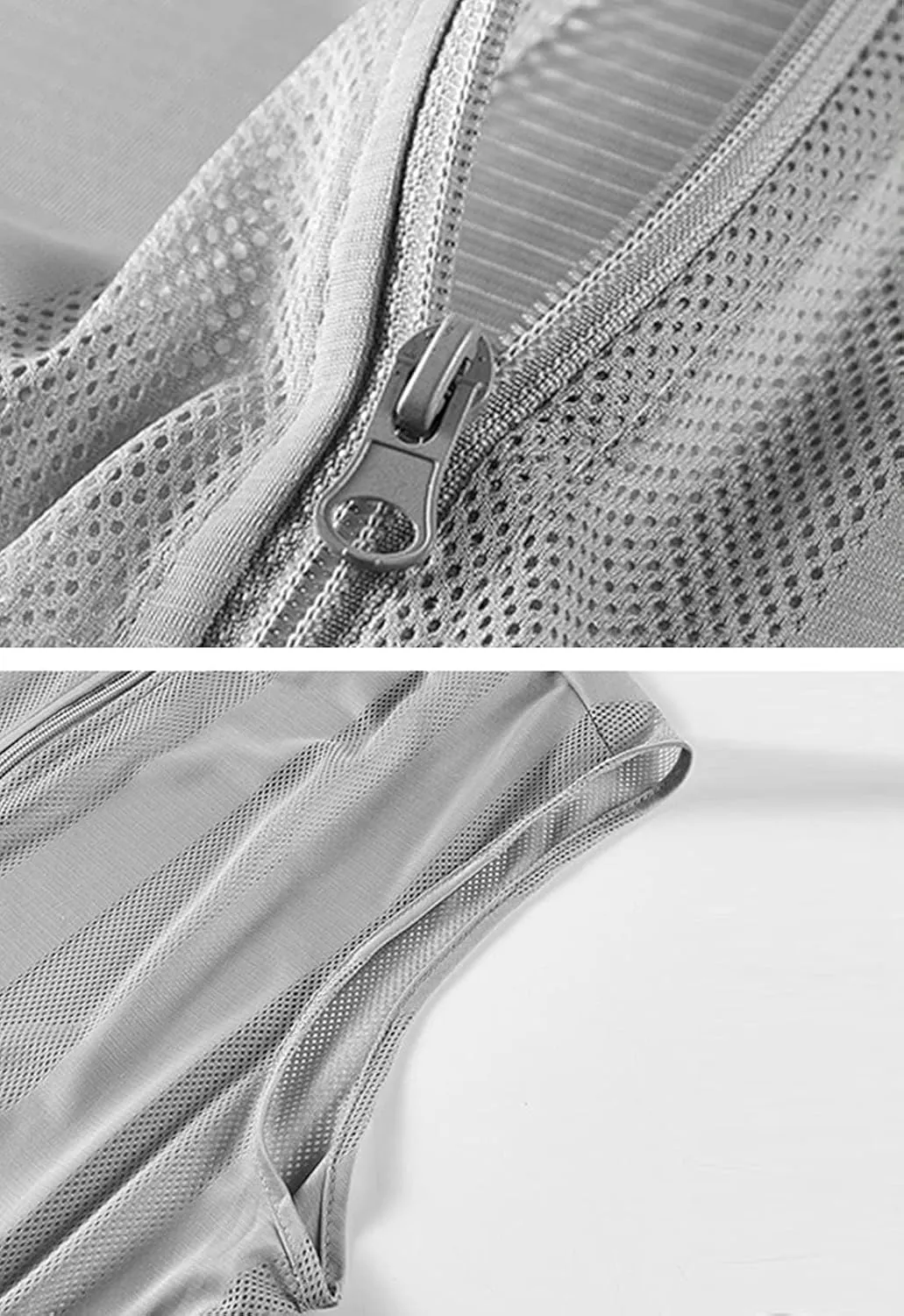 Flygo Men's Summer Casual Lightweight Breathable Mesh Cycling Travel Zip Vest