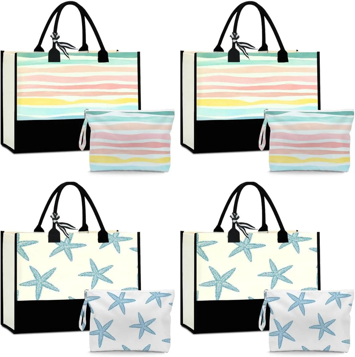 Fokongna Girls Trip 2025 For Women Friend Sister Travel Gifts Canvas Tote Bag Wet Bag for swimsuit Beach Bags Gifts
