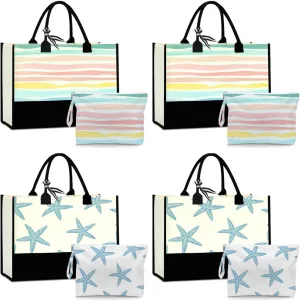 Fokongna Girls Trip 2025 For Women Friend Sister Travel Gifts Canvas Tote Bag Wet Bag for swimsuit Beach Bags Gifts