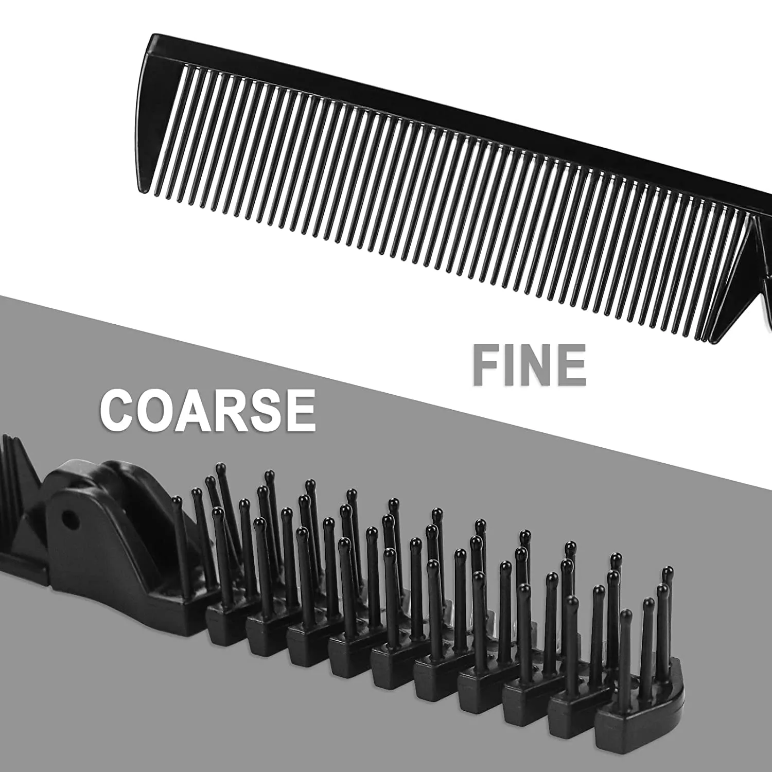 Foldable Combs in Bulk Individually Wrapped, Travel Pocket Hair Comb, Folding Hair Brush Double Headed, Brush Comb Styling Tool for Men Women Combs, Black (One Size, 50, Count)