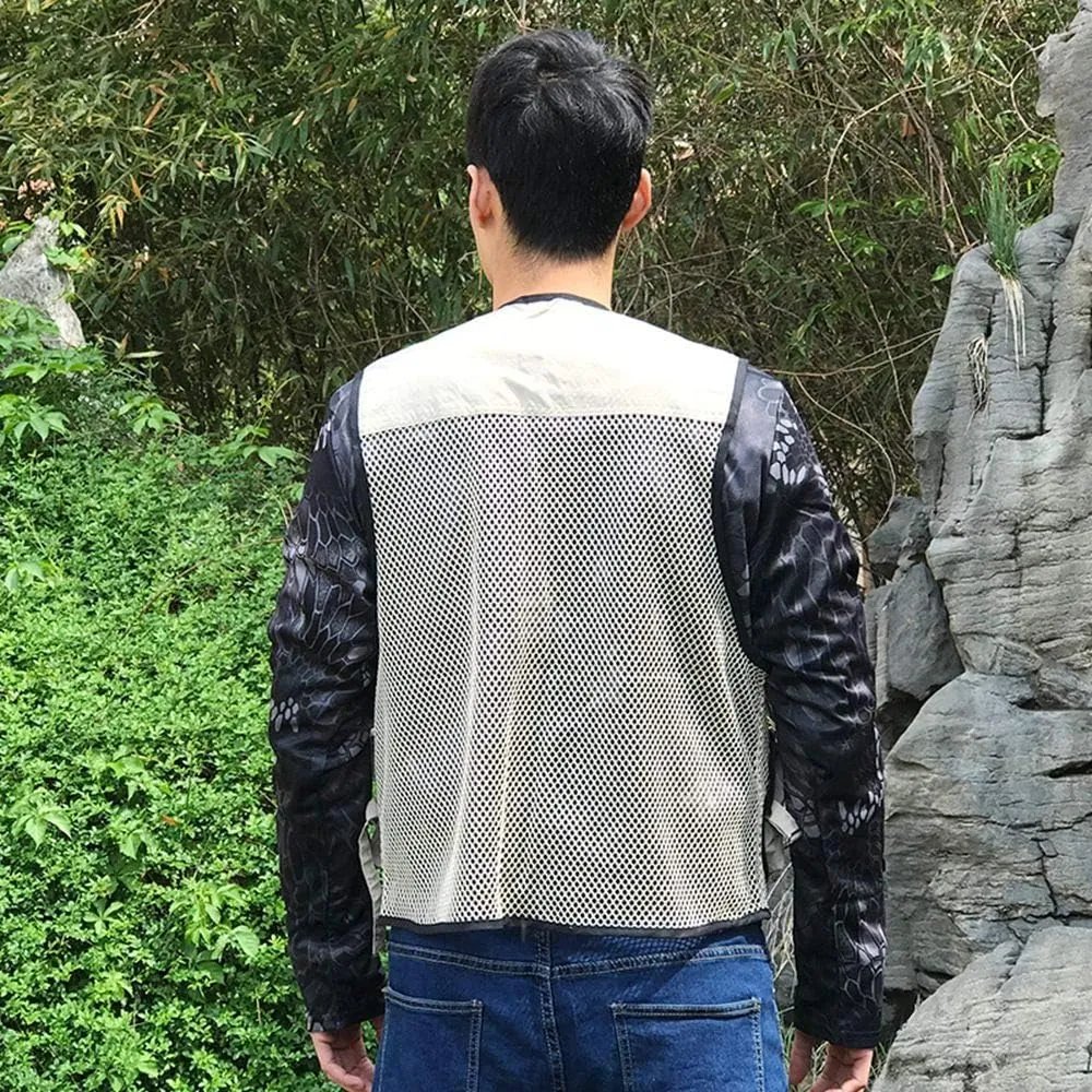 Foldable Outdoor Fishing Camping Travel Mesh Vest, Multi-Pockets Photography Lightweight Vests