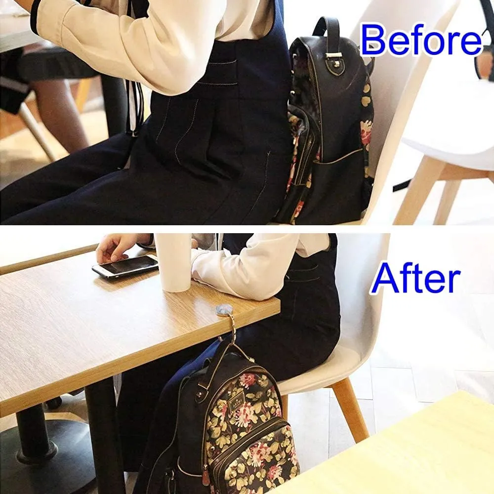 Foldable Purse Hook, Folding Handbag Hanger Bag Hanger Table Hook for Girls and Women
