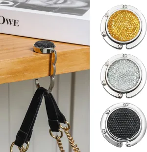 Foldable Purse Hook for Table - Portable Bag Holder - Strength Alloy Materials Heavy Duty Hanger