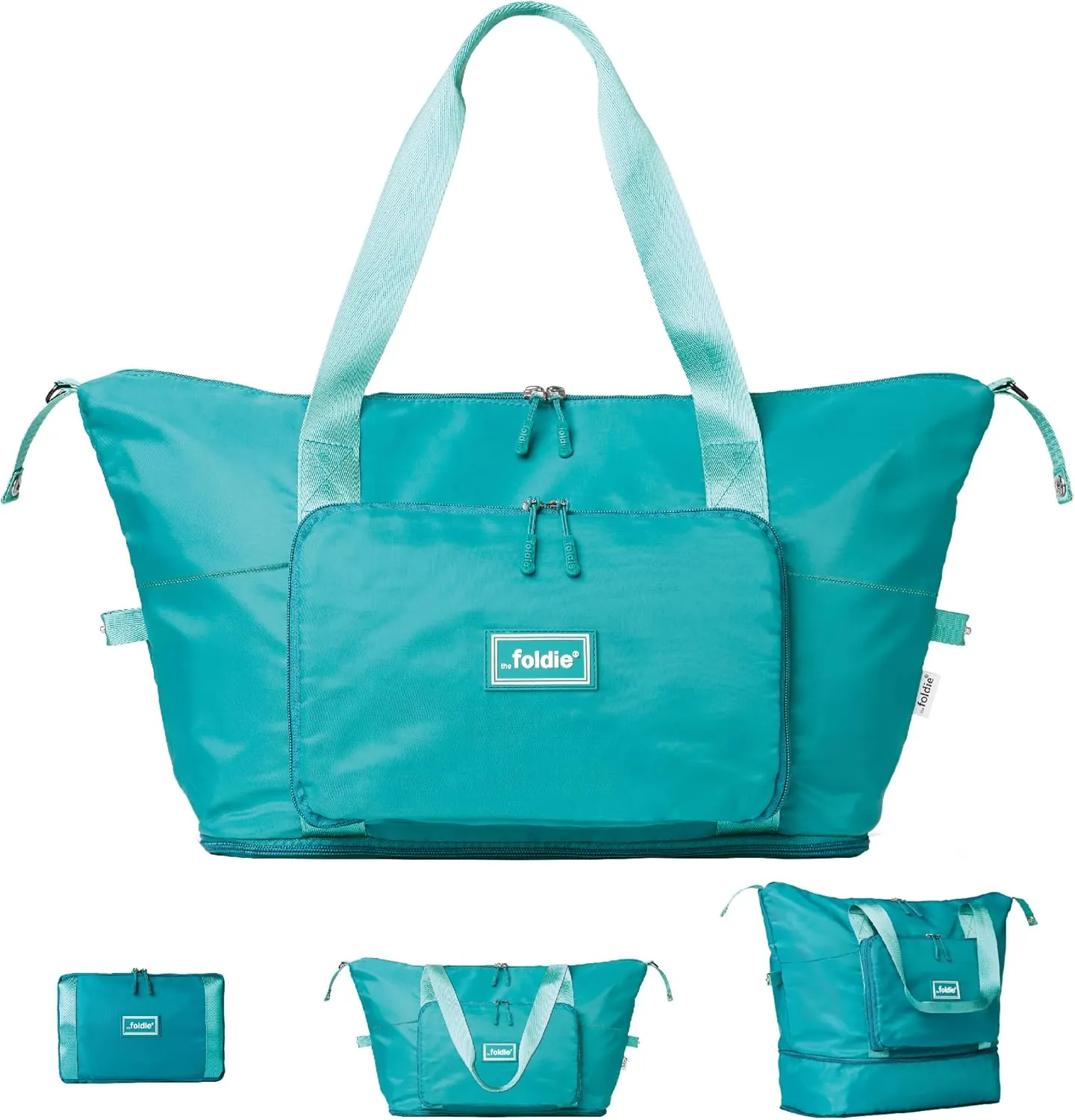 Foldable Travel Tote Bag for Women - 40L Weekender Bag with Multiple Pockets - Carry On Personal Item Travel Bag
