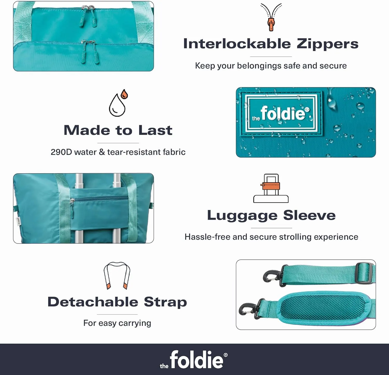 Foldable Travel Tote Bag for Women - 40L Weekender Bag with Multiple Pockets - Carry On Personal Item Travel Bag