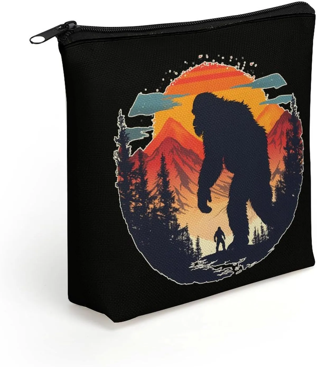 Forests Bigfoot Sasquatch Makeup Bag Print Cosmetic Bags Purse Organizer Pouch for Women Men