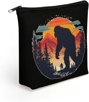 Forests Bigfoot Sasquatch Makeup Bag Print Cosmetic Bags Purse Organizer Pouch for Women Men