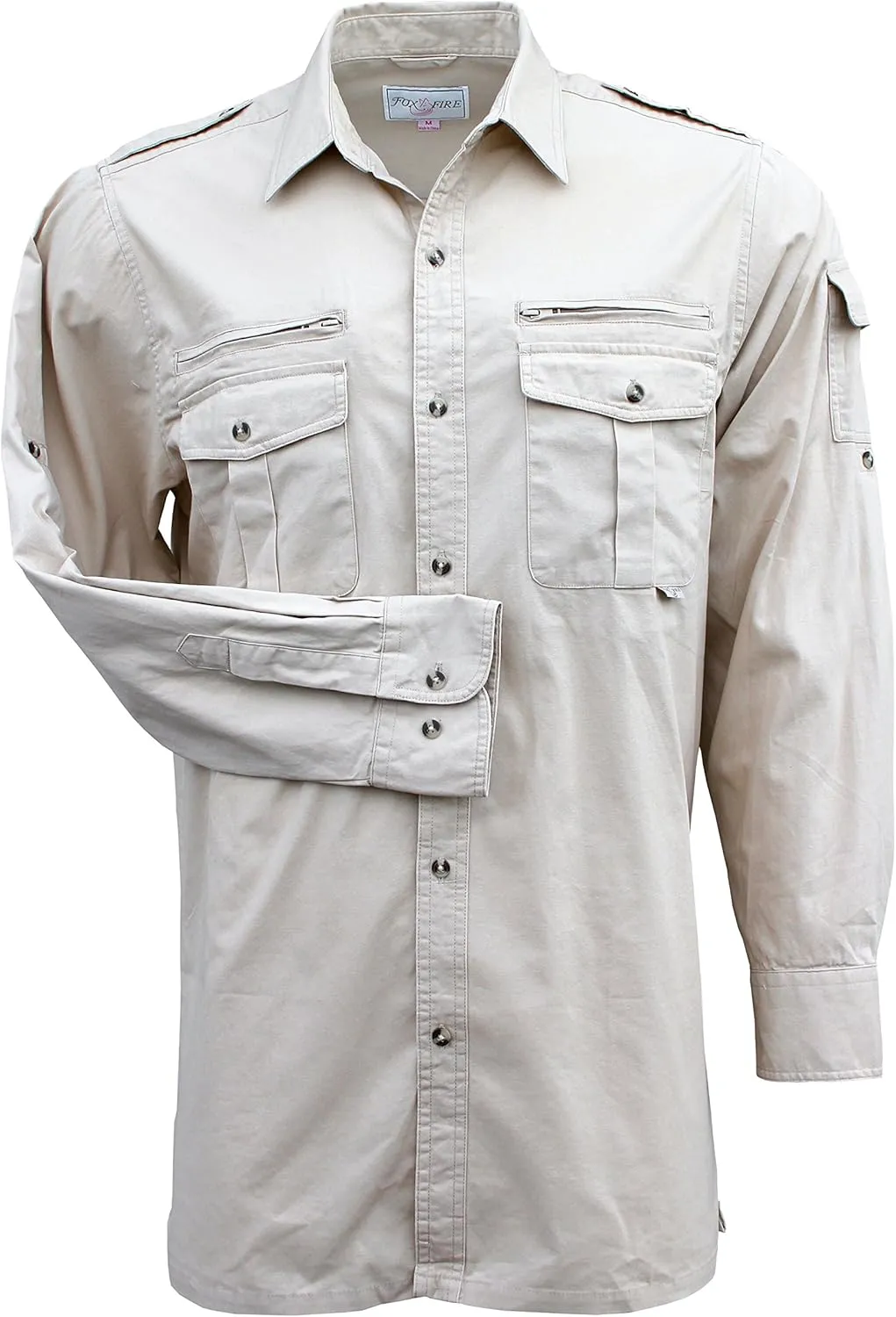 Foxfire Men's Long Sleeve Travel, Outdoor Hiking, or Safari Shirt for Travel, Action & Adventure, Regular & Tall, Cotton