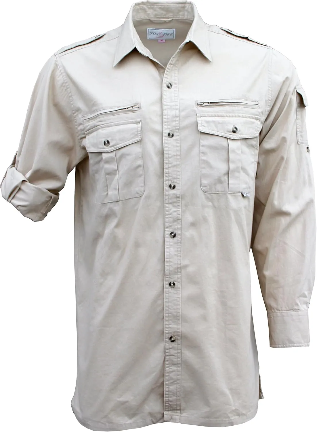 Foxfire Men's Long Sleeve Travel, Outdoor Hiking, or Safari Shirt for Travel, Action & Adventure, Regular & Tall, Cotton