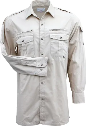 Foxfire Men's Long Sleeve Travel, Outdoor Hiking, or Safari Shirt for Travel, Action & Adventure, Regular & Tall, Cotton