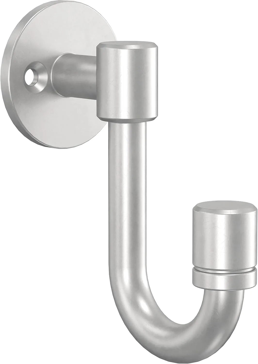 Franklin Brass Bar (4-Pack) Single Wall Hooks 1-Prong Coat/Hat Matte Nickel for Mounted Hanging Matte Nickel Hanger Backpack, Purse, Bag, Towel Organization Decorative B47246K-MN-C