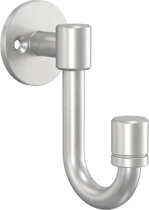 Franklin Brass Bar (4-Pack) Single Wall Hooks 1-Prong Coat/Hat Matte Nickel for Mounted Hanging Matte Nickel Hanger Backpack, Purse, Bag, Towel Organization Decorative B47246K-MN-C