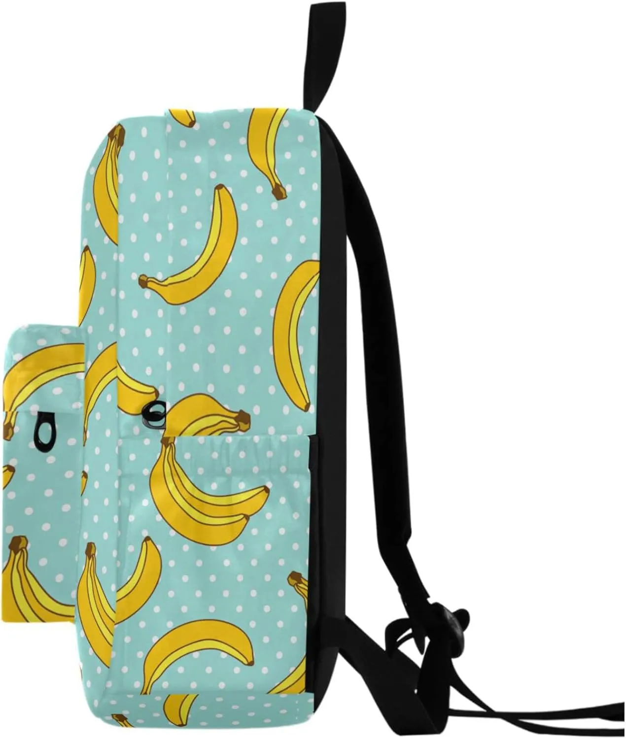 Fresh Banana Dots Green Large Portable Laptop Backpack,Durable Travel Bag for Men Women School Bookbag Work Fit 16.5 Inch Notebook