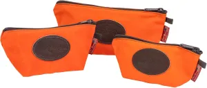 Frost River Accessory Bag - Durable Waxed Canvas Travel Organizer Toiletry Pouch, Large, Standard, Hunter Orange