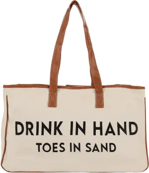Funky Junque Premium Canvas Tote Bag with Inspirational Quote Lining
