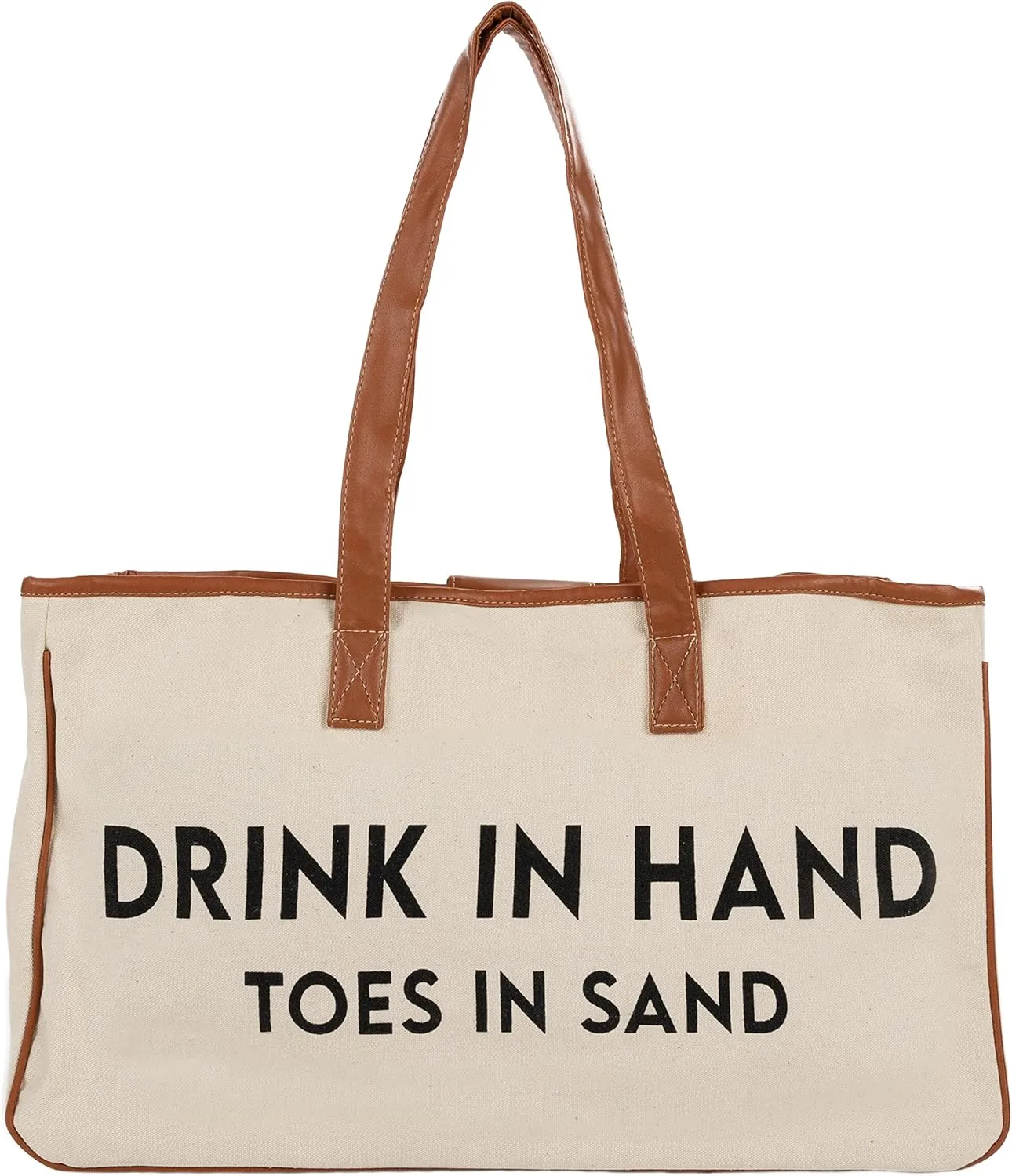 Funky Junque Premium Canvas Tote Bag with Inspirational Quote Lining