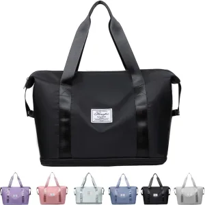 FUNSEED Tote Bag with Multiple Pockets, Weekender Travel Overnight Gym Bag, Work Shopping Handbag