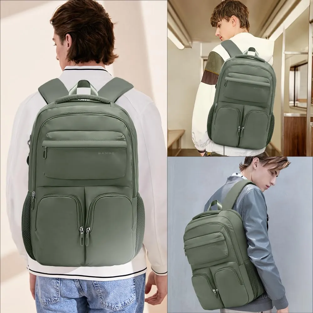 FUTURE AESTHETICS Travel Backpack for Women、men, College Backpack Bag, Hiking Backpack,Waterproof Carry On Backpack Business Backpack (Green)